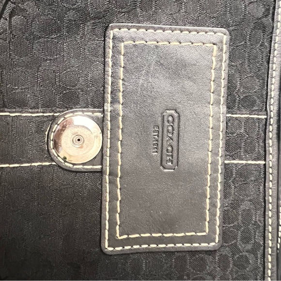 Vintage Coach Soho Black Signature C Pattern Canvas Y2K Hobo Bag F05Q-3628 - Picture 8 of 11